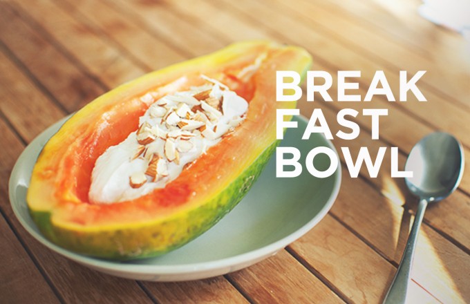 Papaya for Breakfast (a NEW take on a Yogurt Bowl)
