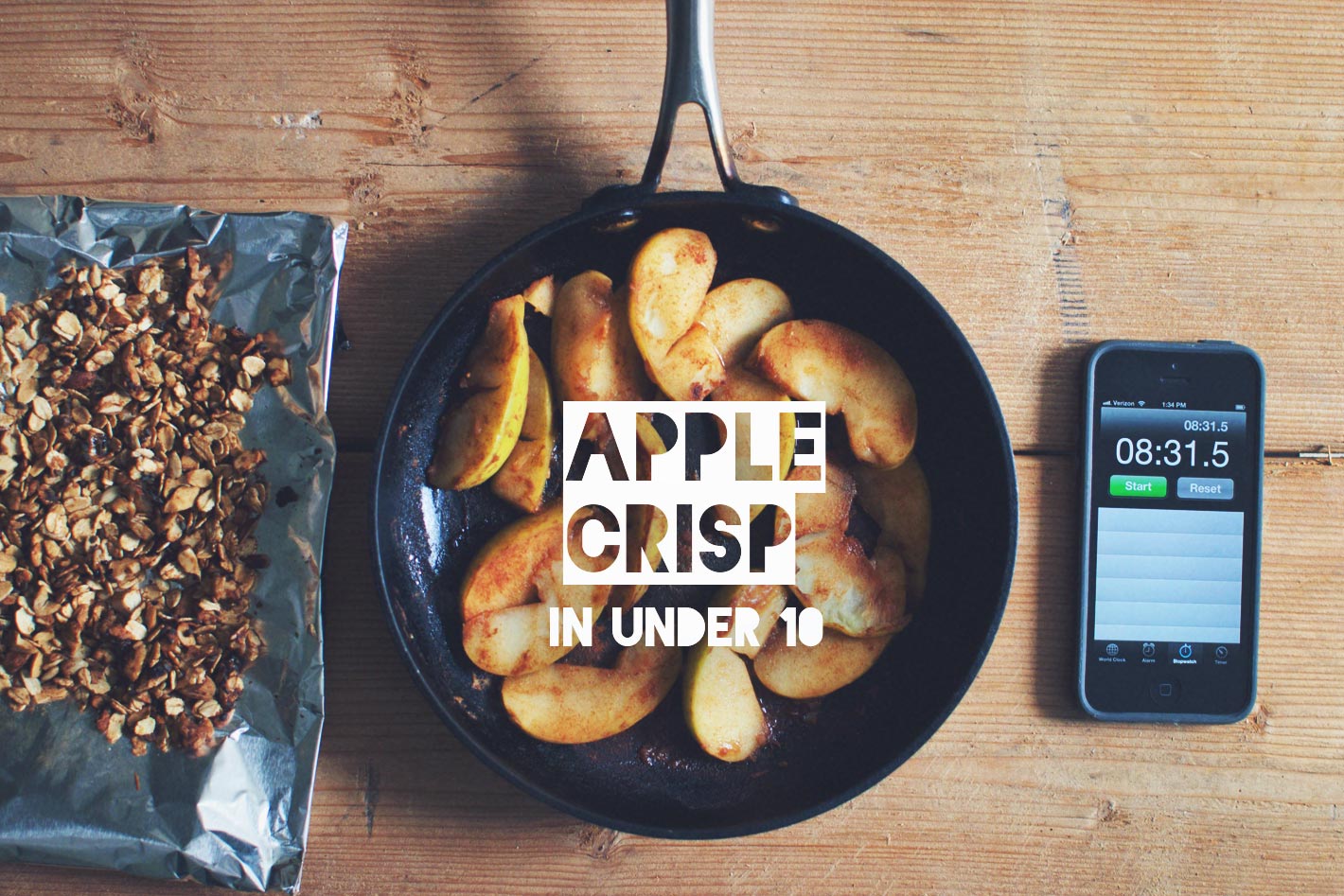 Healthy Apple Crisp (in under 10 minutes)