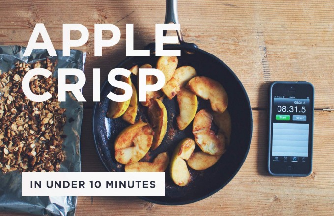 Healthy Apple Crisp  (under 10 minutes)
